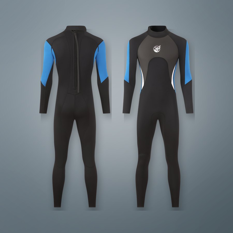 BW-WT-03 Full Wetsuit Blue Panels