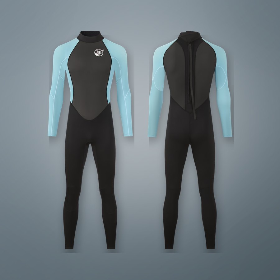 BW-WT-04 Full Wetsuit Turquoise Sleeves